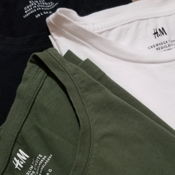 SOLD-4 H&M Mens Short Sleeve Shirts-L - Picture 5 of 6